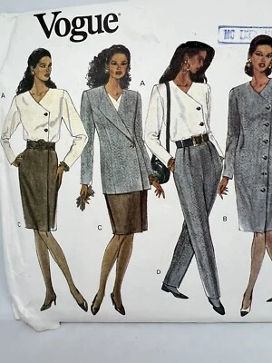 VOGUE SEW PATTERN 1044 Business JACKET, DRESS, TOP, SKIRT & PANTS CUT 14-16-18 - image 1 of 4