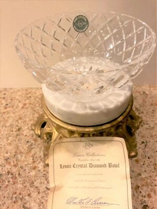 Lenox Kristall Diamant Schale, Made in Czech Republic, Voll Bleikristall, 4 7/8" W - Bild 1 von 7