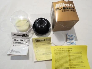 NIKON EL NIKKOR F1.4 50MM ENLARGING LENS BOXED PAPERS CASE AS NEW JAPAN - Picture 1 of 6