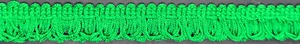 1" Kelly Green Chainette Loop Fringe Fabric Trim 7 Yards Holiday Trimming - Picture 1 of 1