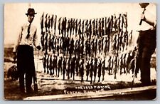 One Day of Fishing at Federal Dam Minnesota MN c1912 Real Photo RPPC