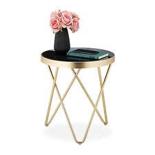 Round Living Room Side Table, Decorative Coffee Table Vanity Stand, Gold