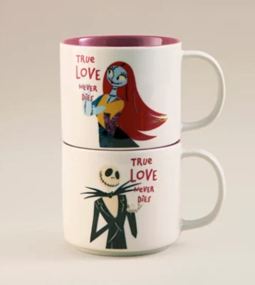 Nightmare Before Christmas Love Mug - Set of 2 - Image 1 of 3