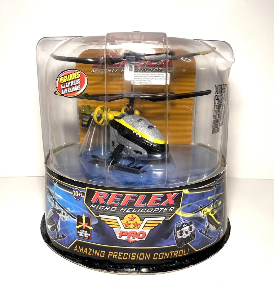 2006 Air Hogs Reflex Micro R/C Helicopter Pro 44208 Yellow New In Box - Image 1 of 4