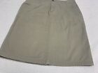 Van Heusen Woman?s 100% Cotton Skirt Tan Suttle Stripe Size 8 Back Pockets
