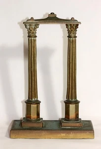 Antique 19thC Grand Tour Architectural Bronze Model of Two Columns & Lintel af - Picture 1 of 20