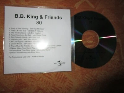 B.B. King ‎– B.B. King & Friends - 80 Universal Records Promo CD Album - Imagem 1 de 3