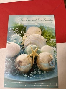 Biglietto Auguri Buon Natale per Figlio e la Sua Famiglia 5”x7” Hallmark - Foto 1 di 6