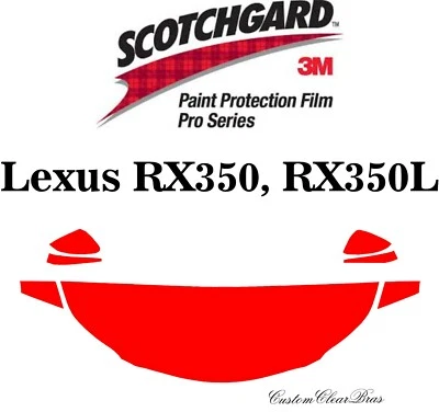 Película de protección de pintura 3M Scotchgard serie Pro 2020 2021 2022 Lexus RX350 RX350L Foto 1 de 3