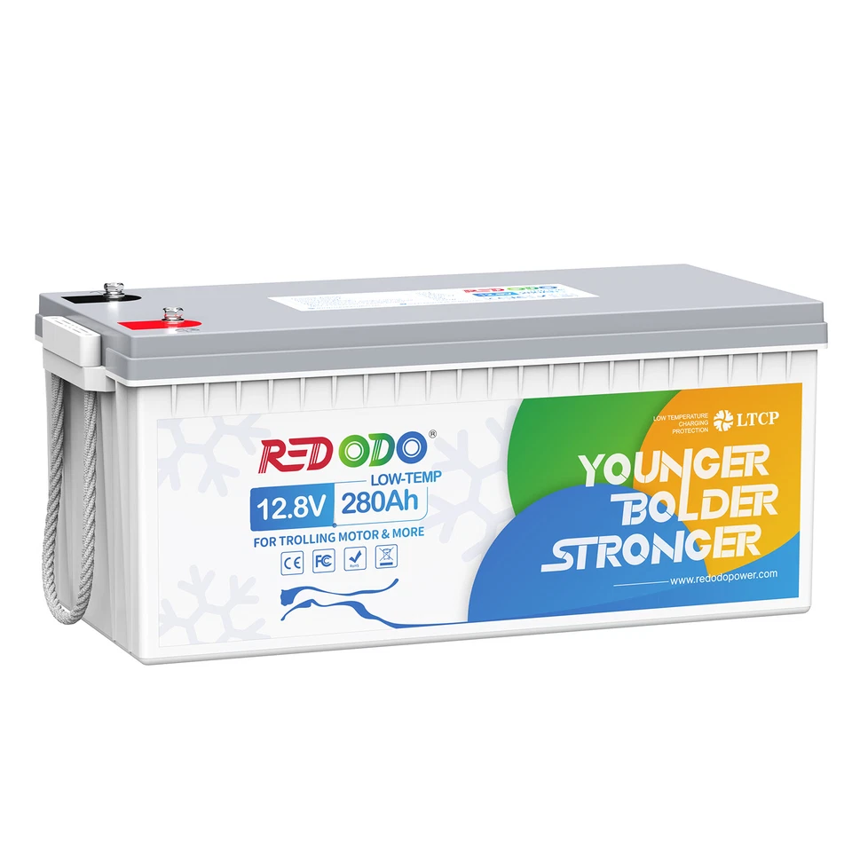 Redodo 12V 280Ah Low Temp Cut-off LiFePO4 Lithium Battery for RV Marine Solar