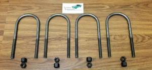 Long Leaf Spring U-Bolts 12pc w/OE type Tall Nuts Camaro Firebird Nova USA MADE - Picture 1 of 9