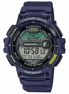 Casio WS-1200H-2AV, 10 Year Battery Watch, 100 Meter, Fishing Gear, 3 Alarms,NEW - Picture 1 of 2