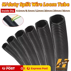 Electric Car Cable Protector Conduit Cover Split Wire Loom Tubing Sleeve Anti-UV - Picture 1 of 16
