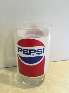 1980's Drinking Glass Pepsi Cola Vintage Large Tumbler 6 3/4” Tall - Picture 1 of 3