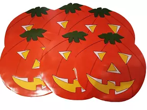 Juego de 6 tapetes de vinilo Jack O Lantern Pumpkins Halloween estilo Lisa - Imagen 1 de 8