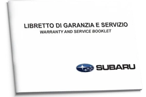 Libretto di manutenzione Subaru italiano pulizia - Foto 1 di 5