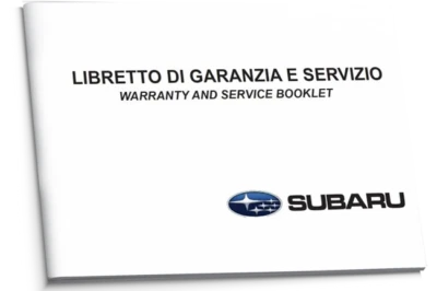 Libretto di manutenzione Subaru italiano pulizia - Immagine 1 di 4