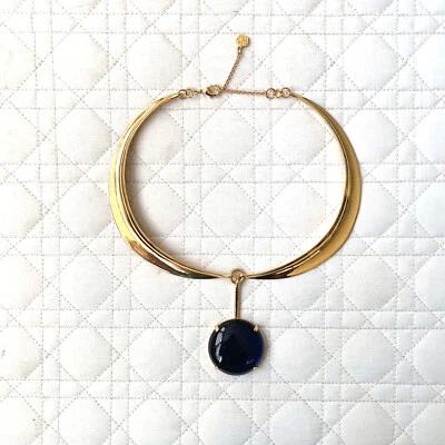 Collar Colgante Medallón Oro Trina Turk Mod Palm Royale Años 60 70 Retro Disco Foto 1 de 4