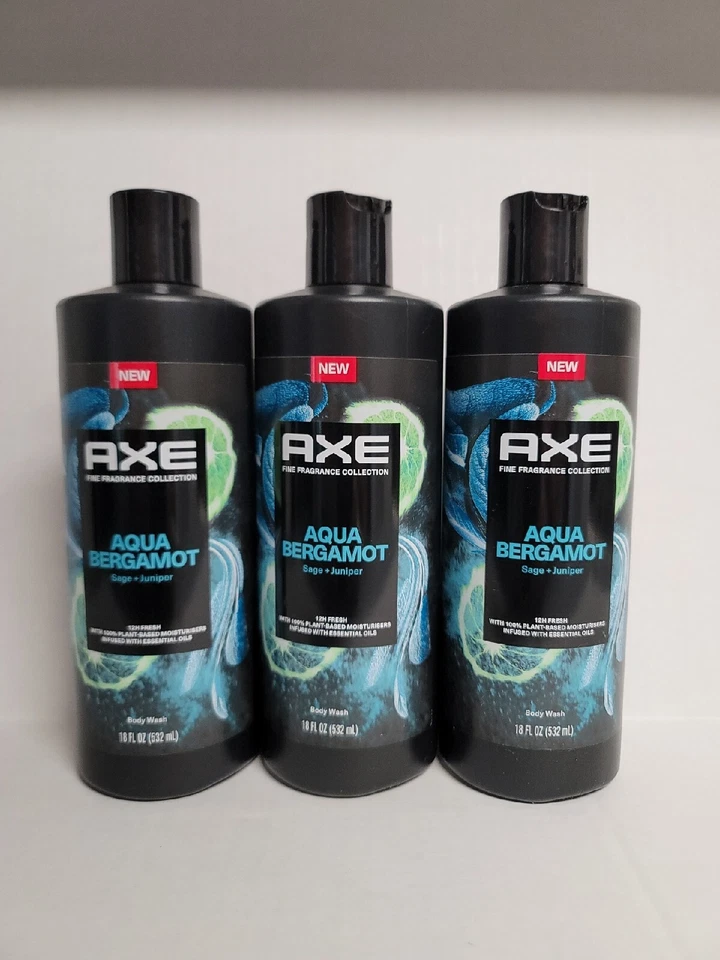 AXE Mediterranean Cool Natural Body Wash For Men, Bergamot and Sage, 18oz x 3PK - Image 1 of 1