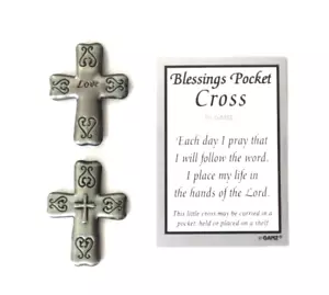T3 1x LOVE BLESSINGS POCKET CROSS token charm carry faith with you ganz - Bild 1 von 7