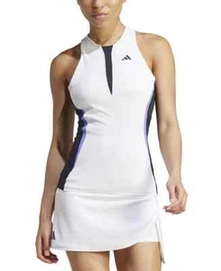 Adidas Sleeveless Y-Tank Tennis Top Women's L White/Black/Cobalt Blue Pullover~ - Picture 1 of 15