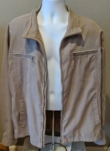 Mantoni Milan Mens Italy Designer Coat 3XL Full Zip Pockets Tan Jacket XXXL - Picture 1 of 12