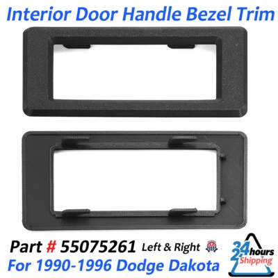 Set Of 2-For Dodge Dakota 87-96 Door Interior Inside Handle Bezel Trim LeftRight - Image 1 of 4