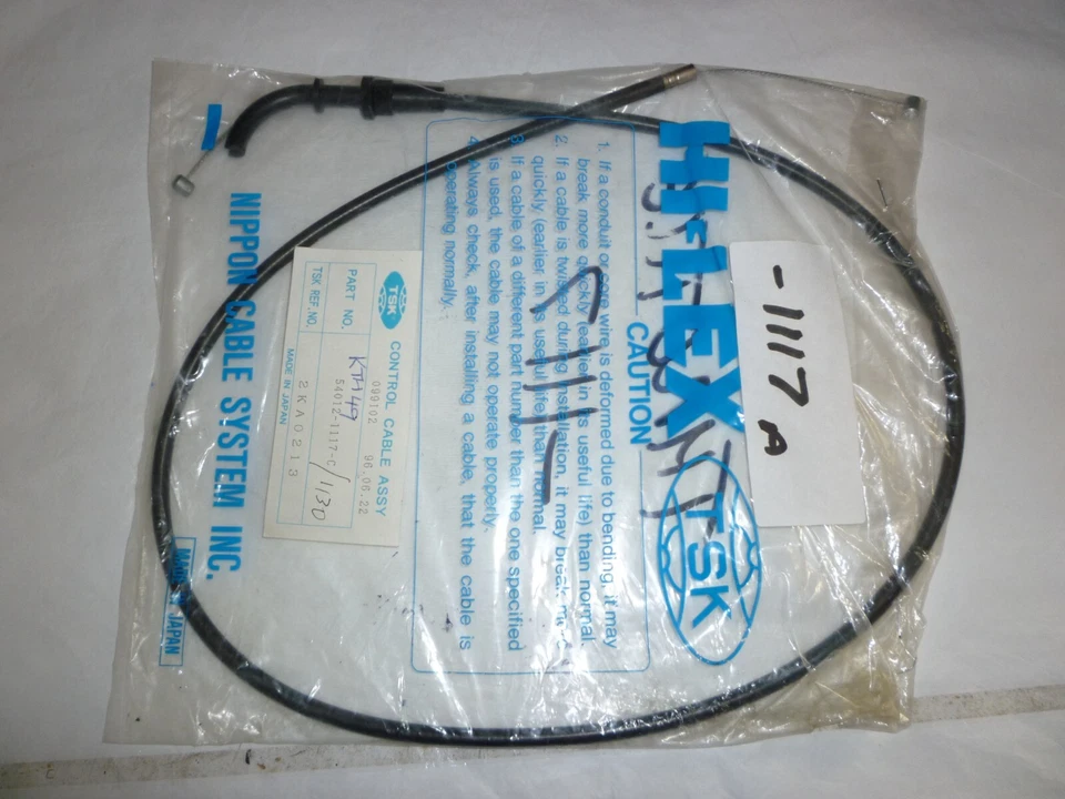 CABLE ACELERADOR DE APERTURA/TIRÓN KAWASAKI A, KZ750 GPZ750 Z750 Z650, 54012-1117 Foto 1 de 3