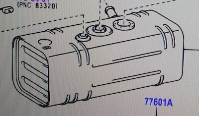 TOYOTA DYNA 1KD 2KD 60 LITRE DIESEL FUEL TANK 77001-25441 2.5 3.0 D4D GENUINE - Image 1 of 2