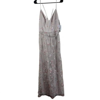 Nuevo con etiquetas Vestido de Novia David’s Bordado Talla 12 Cuello en V Floral Beige Correas Encaje Foto 1 de 4