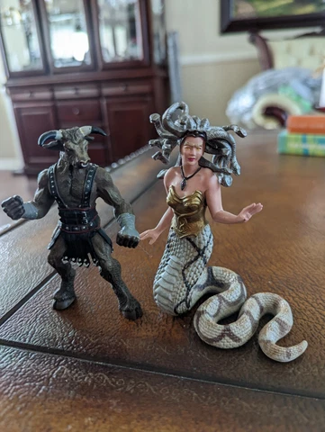 Medusa & Minotaur Mythical Realms Figure Safari Lt Toys Fantasy Cover