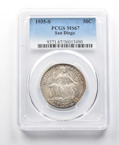 1935-S San Diego Commemorative Half Dollar MS67 PCGS *8577 - Picture 1 of 3