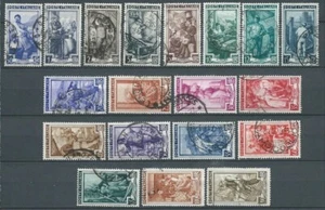1950 ITALIA USATO ITALIA AL LAVORO 19 VALORI RUOTA - ED08 - Picture 1 of 1