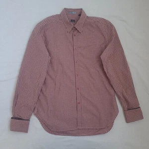 PS Paul Smith Mens Button Up Shirt Size L Gingham Check Pink Long Sleeve Cotton - Picture 1 of 21