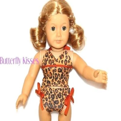  Tankini Animal Print 2 piezas Traje de baño Muñeca de baño Ropa para muñecas de niña de 18" Foto 1 de 3