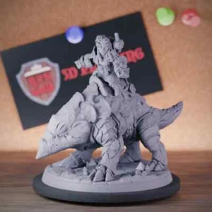 Female Gnome Rider Miniature Gnome Mini Dungeons and Dragons 5e DnD TTRPG - Picture 1 of 8