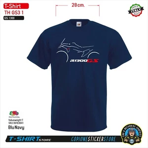 T-SHIRT Custom Shirt BMW R 1300 GS Motorrad Style blau TH GS3 1 - Bild 1 von 2