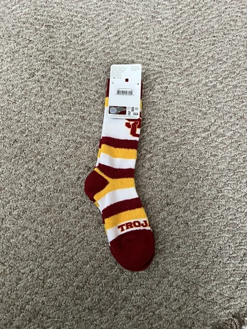Fantastic NEW USC TROJANS FUZZY CREW SOCKS - NWT Cover