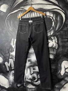 GANNI Slit Hem Straight Leg Jeans Cotton Grey Women’s Size 29 - Picture 1 of 16