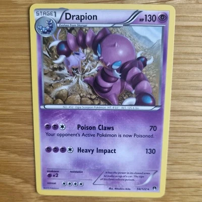 DRAPION 54/122 POKEMON CARD (XY BREAKPOINT SET)  - Image 1 of 4