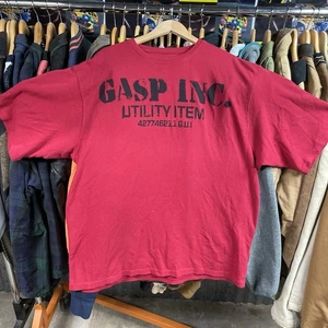 Herren GASP Inc. Iron Thermal Oversized Tee Chile Rot Shirt Large - Bild 1 von 6