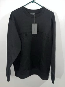 Neu mit Etikett Bad Birdie Sweatshirt Herren L schwarz Rundhalsausschnitt Pullover geprägtes Logo Golf - Bild 1 von 9