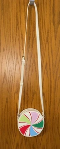 MAD LOVE White Mint Candy Cane Holiday Purse Crossbody Handbag Adjustable Strap - Picture 1 of 14