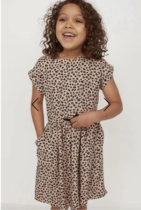 H&M Girls Leopard Dress Size 8 - Picture 1 of 5