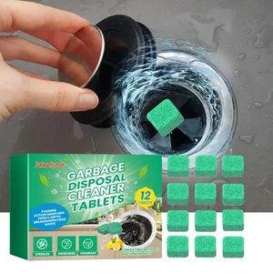 1 Box 12 Packs Garbage Disposal Cleaning Block Kitchen Food Waste Disposal Block - Picture 1 of 5