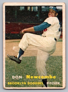 1957 TOPPS #130 DON NEWCOMBE BROOKLYN DODGERS - Picture 1 of 3