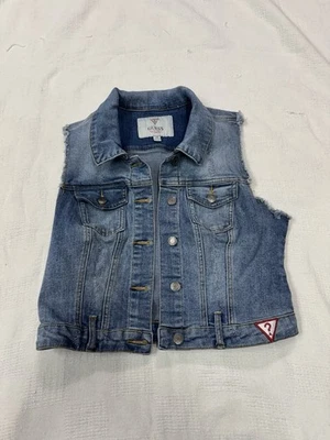 Chaleco vaquero azul abotonado corte vaquero GUESS talla LG pero se ajusta como un pequeño Foto 1 de 4