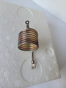Bobina espiral vintage, plateada, 12-10, 1/8", 1 pieza - Imagen 1 de 8