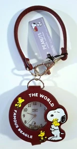 Snoopy Woodstock Peanuts / Taschenuhr mit Lupe Uhr Watch mit Hülle NEU OVP Japan - Picture 1 of 24