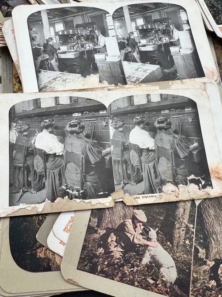 Biblioteca estereográfica más de 140 tarjetas no consecutivas. BW y color Foto 1 de 4